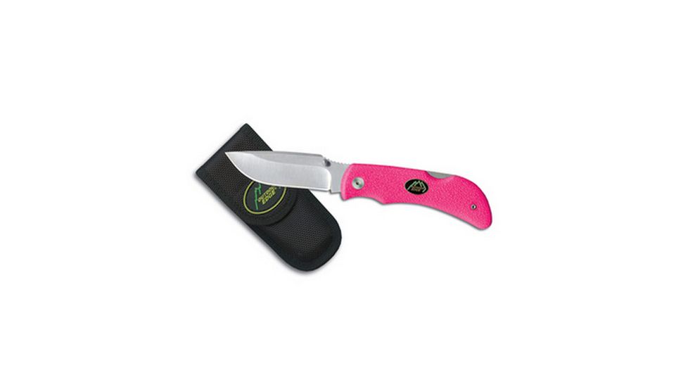 Outdoor Edge Cutlery Grip Babe Folder Knife, Pink, Clam Pack, 3.2in. Blade 101964
