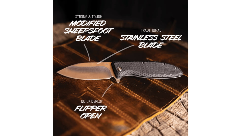 Outdoor Edge Cutlery Brutus 3.3in Folding Knife