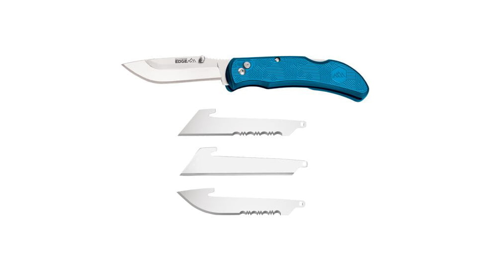 Outdoor Edge Cutlery Outdoor Edge Razor Carry W/4 Blades Folding Knife, 3 in Blade, Stainless Steel, P24RX304C