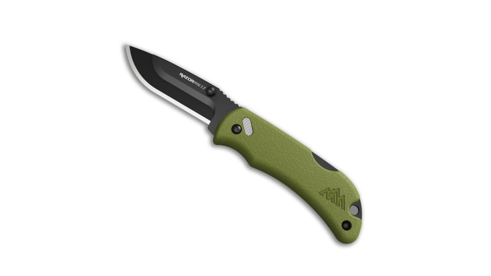Outdoor Edge Cutlery Outdoor Edge Razor-mini 2.2 Od Green Pms W/2 Black Dp Blds