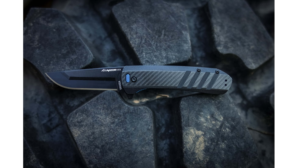 Outdoor Edge Cutlery Outdoor Edge Razor Vx4 3 Fldr Carbon Weave Over G10