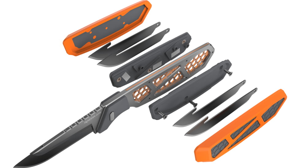 Outdoor Edge Cutlery RAZOR APX Folding Knife, 2.5in, Japanese 420J2 Stainless Steel, Drop Point Blade, Aluminum, Anodized Orange, APX255C
