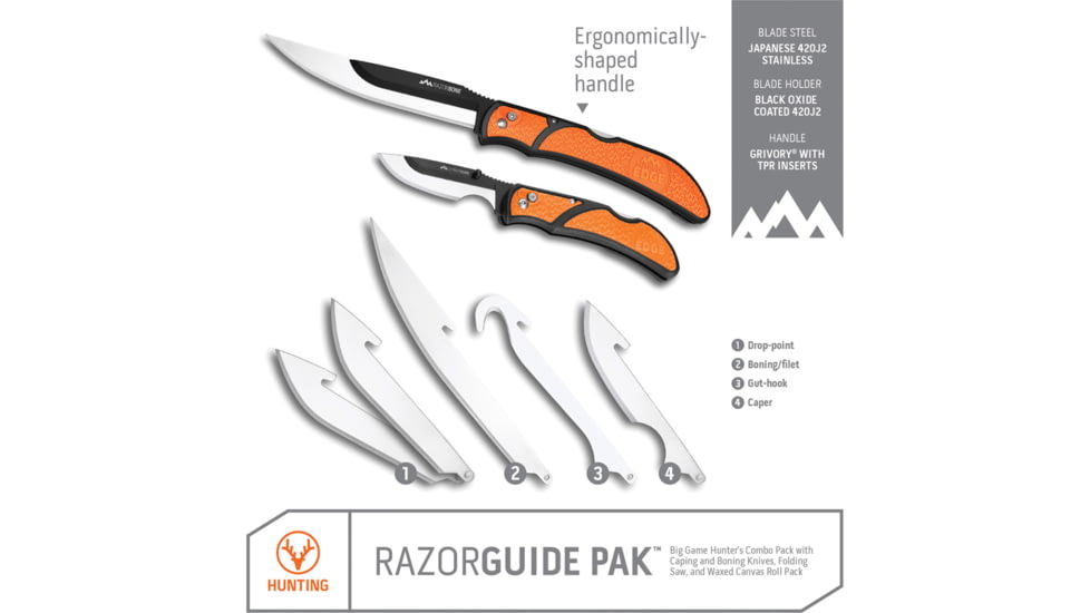 Outdoor Edge Cutlery Razor Guide Pack