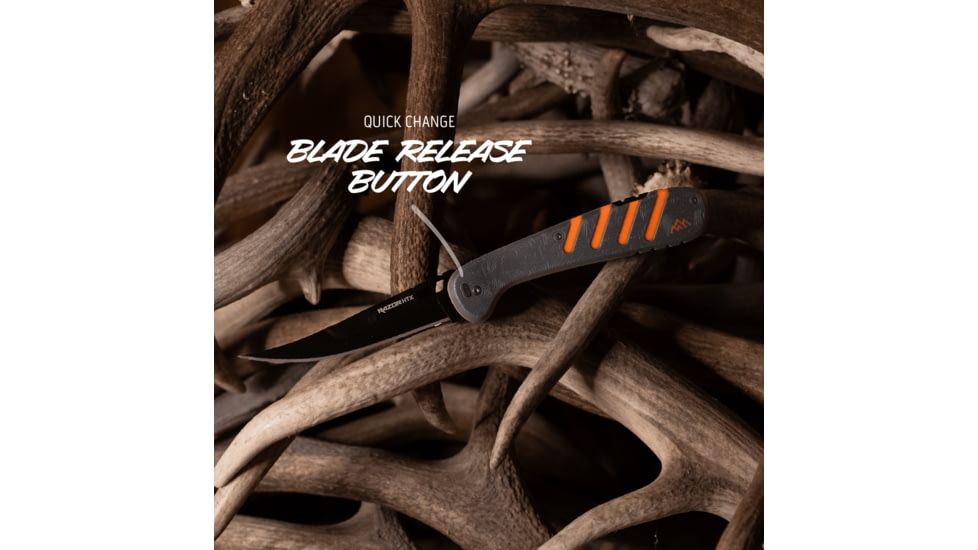 Outdoor Edge Cutlery Razor HTX Folding Knife, 5in, 420J2 Stainless Steel, Gray/Orange Handle, HTX50Y6C