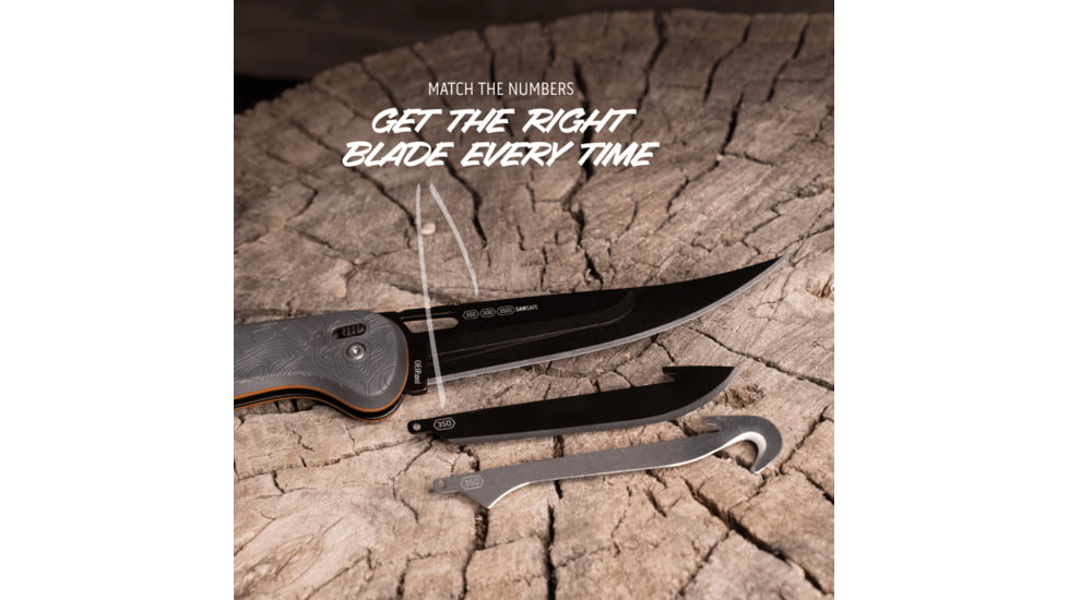 Outdoor Edge Cutlery Razor HTX Folding Knife, 5in, 420J2 Stainless Steel, Gray/Orange Handle, HTX50Y6C