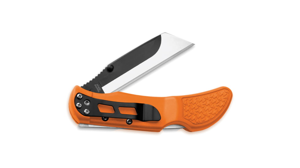 Outdoor Edge Cutlery Razor Work Lockback Folding Knife, Japanese 420J2 stainless, Grivory, Orange, RWB-3070C