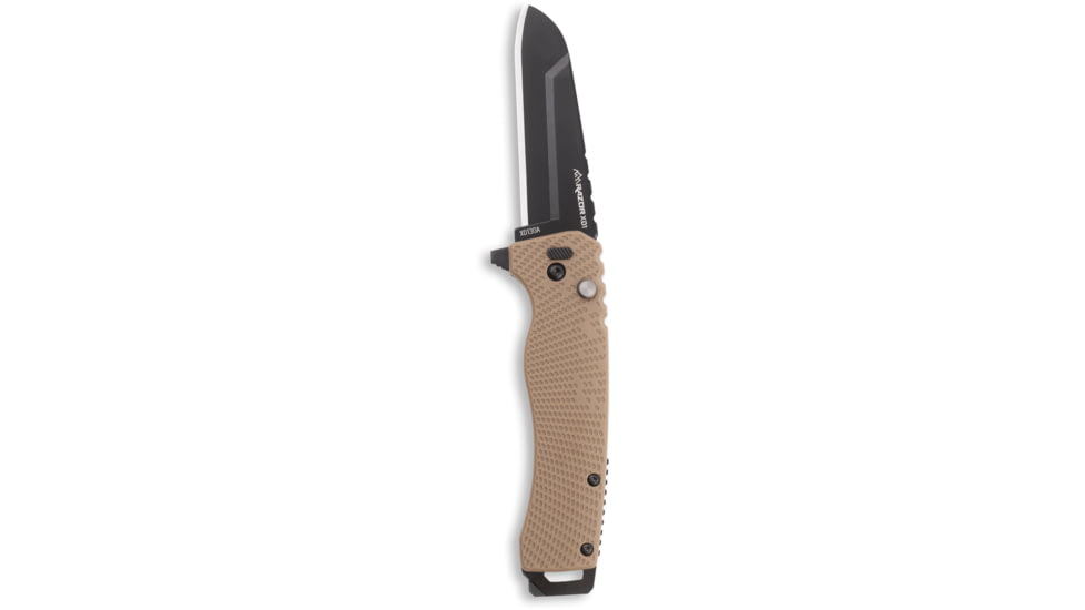 Outdoor Edge Cutlery RAZOR XD1 Folding Knife, 3in, Japanese 420J2 Stainless Steel, Sheepsfoot/Utility Blade, Glass-Filled Nylon, Heavy Duty Tan Handle, XD130AC