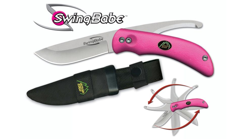 Outdoor Edge Cutlery SwingBabe Knife, Pink, One size SP-30N