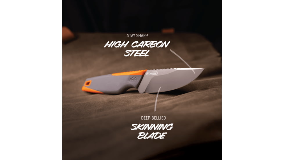 Outdoor Edge Cutlery Vantex Folding Knife, 4in, 7CR17MOV Stainless Steel, Drop Point Blade, Glass-Filled Nylon Handle, VNTXDPC