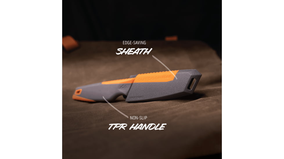 Outdoor Edge Cutlery Vantex Folding Knife, 4in, 7CR17MOV Stainless Steel, Drop Point Blade, Glass-Filled Nylon Handle, VNTXDPC