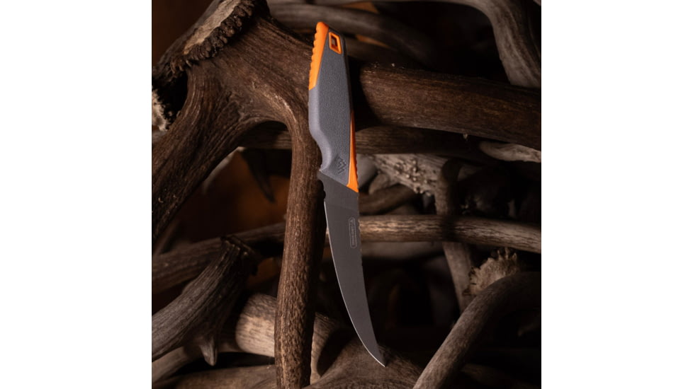 Outdoor Edge Cutlery Vantex Folding Knife, 5in, 7CR17MOV Stainless Steel, Boning Blade, Glass-Filled Nylon Handle, VNTXBKC