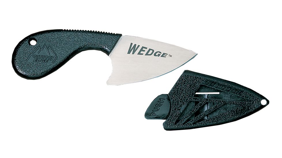 Outdoor Edge Cutlery Wedge Knife, Black, One size WG-1