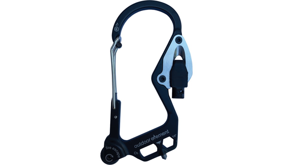 Outdoor Element Fire Escape Carabiner Black