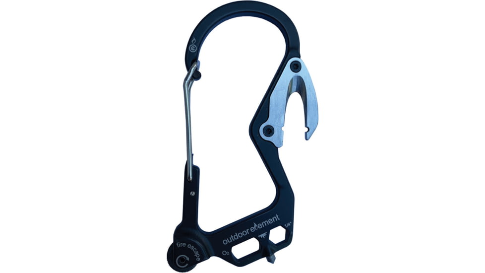Outdoor Element Fire Escape Carabiner Black