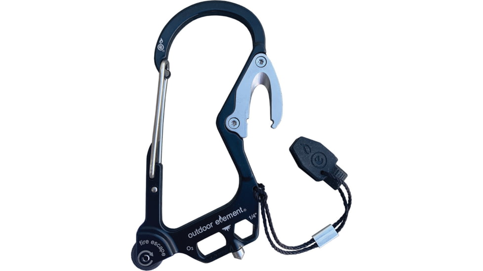 Outdoor Element Fire Escape Carabiner Black