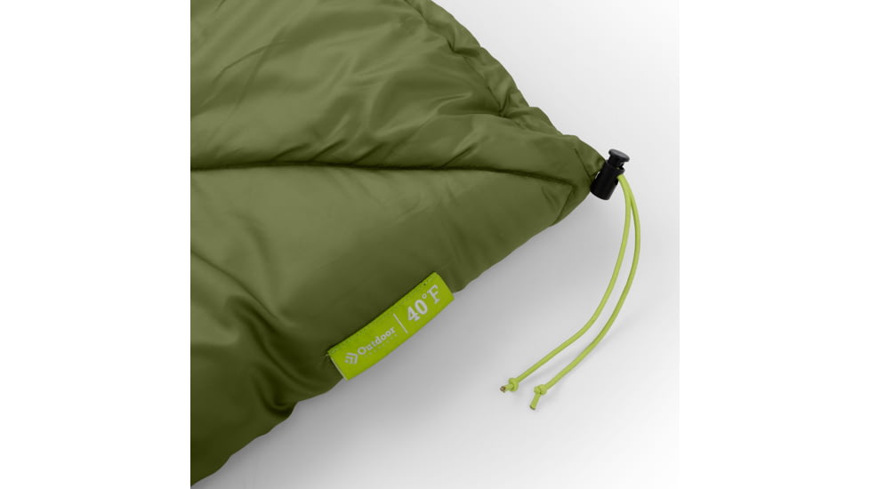 Outdoor Products 40F Regular Sleeping Bag, Green, 50031
