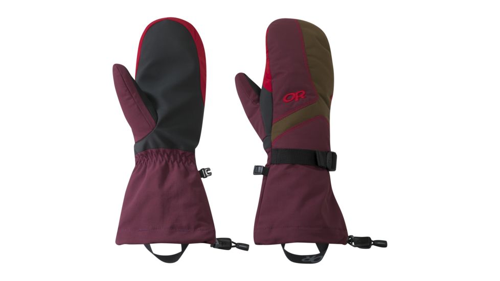 Outdoor Research Adrenaline Mitts - Womens, Zin/Carob/Tomato, Medium, 2432411323007