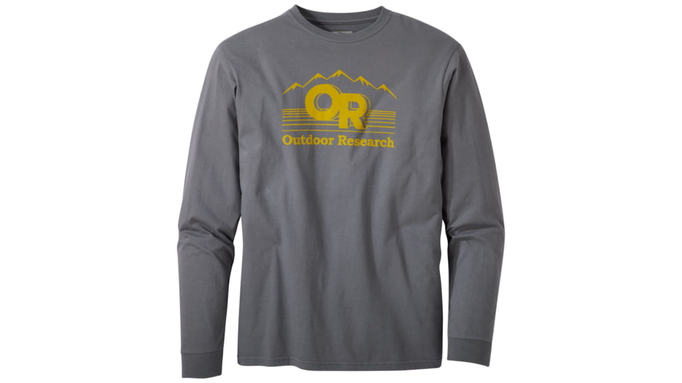 Outdoor Research Advocate L/S Tee - Mens, Charcoal, Small, 2732880890006