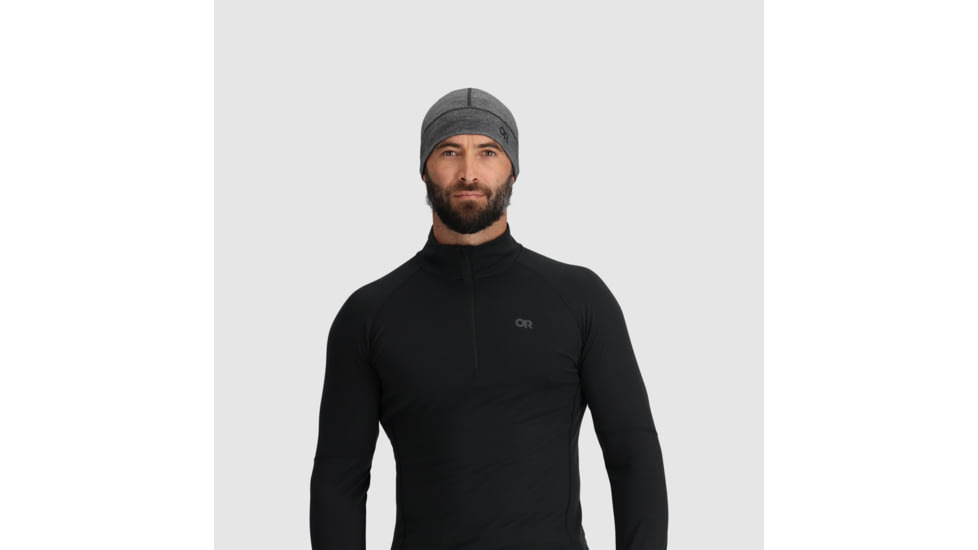 Outdoor Research Alpine Onset Merino 150 Beanie, Black Heather, L/XL, 3222550012016