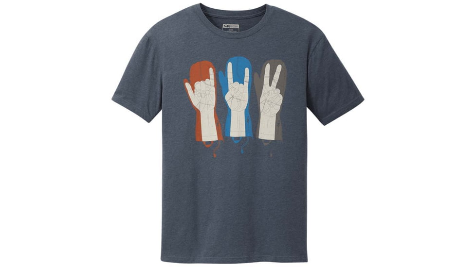 Outdoor Research Alti Horns Short Sleeve Tee - Mens, Nv Blue Hthr, Extra Large, 2778051308009