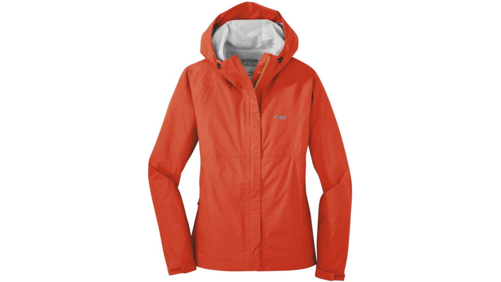 Outdoor Research Apollo Rain Jacket - Womens, Lava, Large, 2691850445008
