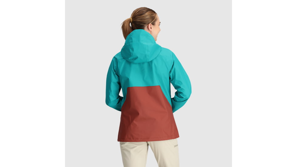 Outdoor Research Apollo Rain Jacket - Womens, Tropical/Brick, S, 2691852371006