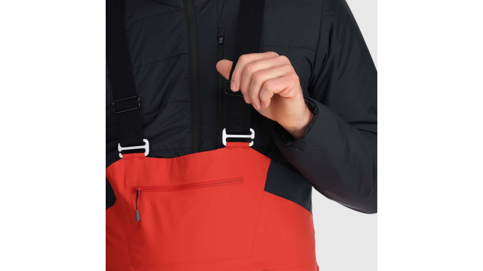 Outdoor Research Archangel Bibs - Mens, Cranberry/Black, Large, 2775600421-L