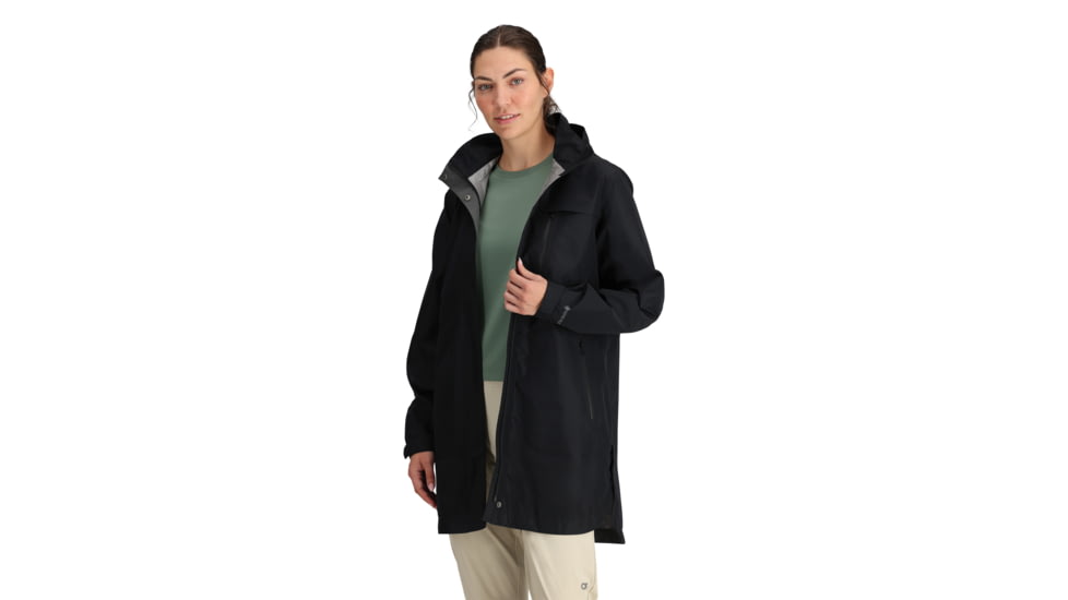 Outdoor Research Aspire Trench - Womens, Black, Extra Large, 301002-0001-009