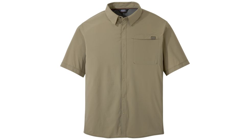 Outdoor Research Astroman Short Sleeve Sun Shirt, Men's, Cafe, XL 242849-cafe-XL