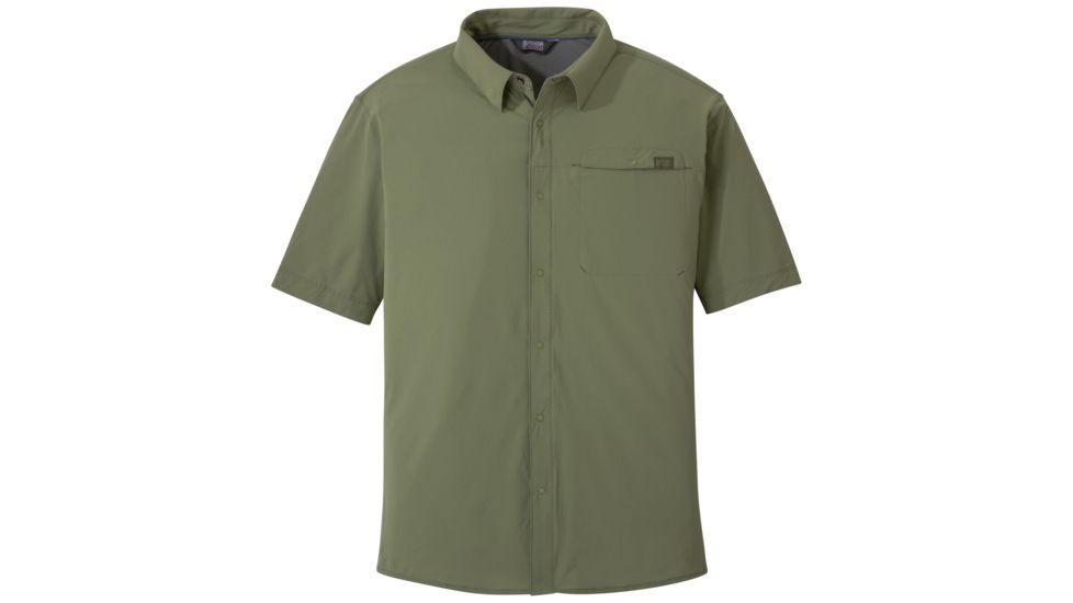 Outdoor Research Astroman Short Sleeve Sun Shirt, Men's, Moss, M 242849-moss-M