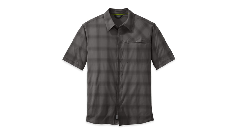 Outdoor Research Astroman Short Sleeve Sun Shirt, Men's, Pewter/Charcoal, S 242849-pt/chr-S