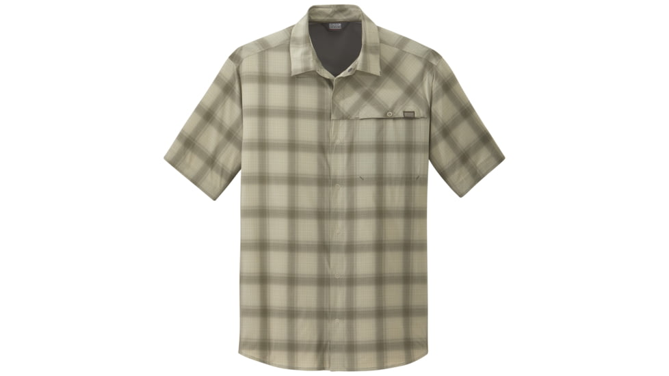 Outdoor Research Astroman Short Sleeve Sun Shirt, Mens, Cairn Plaid, S, 242849-cairn plaid-S