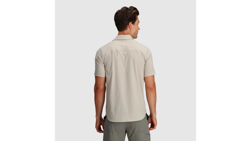 Outdoor Research Astroman Short Sleeve Sun Shirt - Mens, Dark Sand, Large, 2822782287008