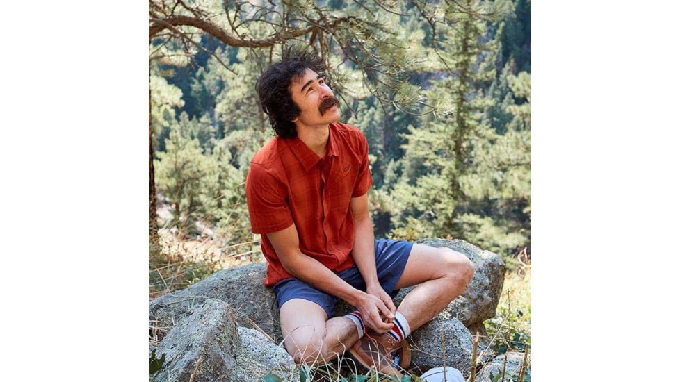 Outdoor Research Astroman Short Sleeve Sun Shirt - Mens, Mars Plaid, Medium, 2822781992007