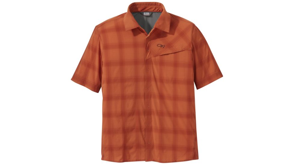 Outdoor Research Astroman Sort Sleeve Sun Shirt - Mens, Burnt Orange, Small, 2692240551006