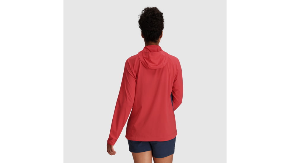 Outdoor Research Astroman Sun Hoodie - Womens, Rhubarb/Naval Blue, XL, 2799812335009