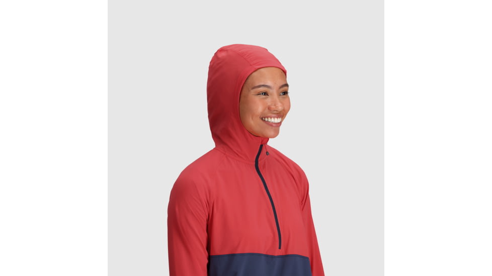 Outdoor Research Astroman Sun Hoodie - Womens, Rhubarb/Naval Blue, XL, 2799812335009