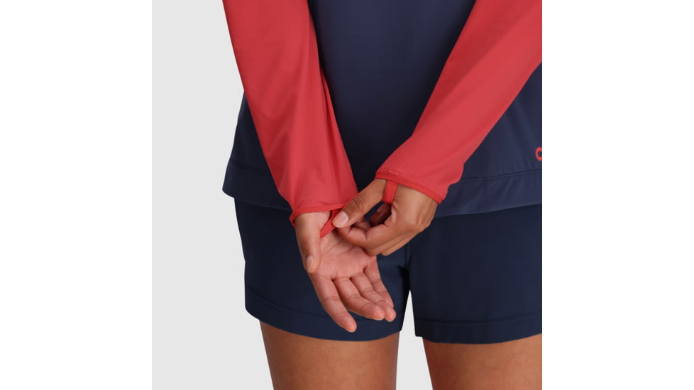 Outdoor Research Astroman Sun Hoodie - Womens, Rhubarb/Naval Blue, XL, 2799812335009