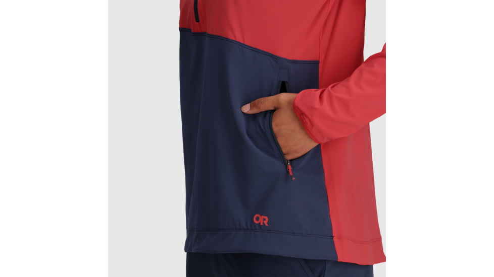 Outdoor Research Astroman Sun Hoodie - Womens, Rhubarb/Naval Blue, XL, 2799812335009