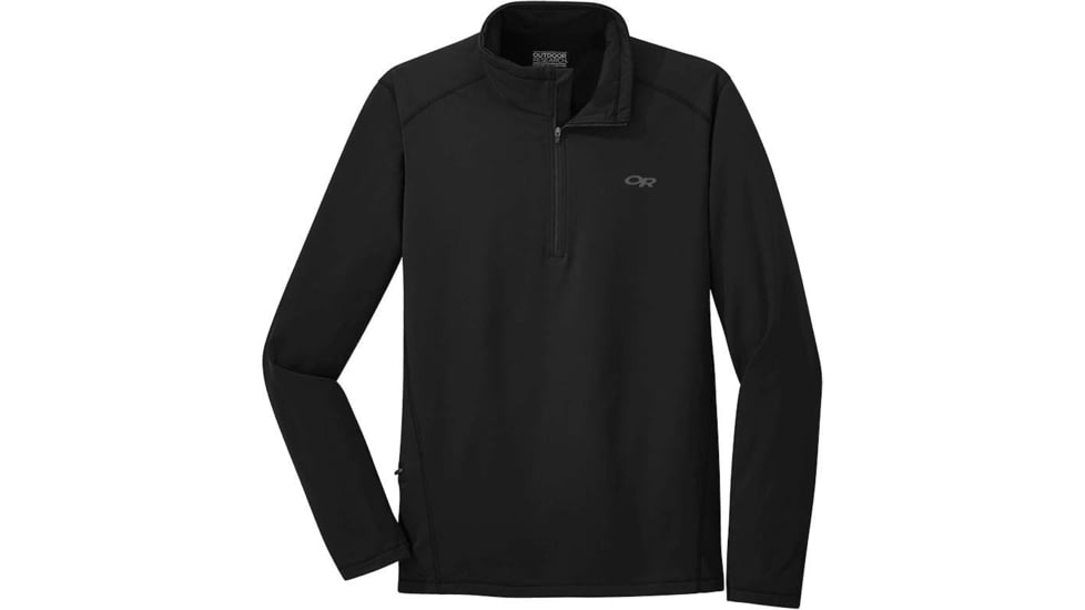 Outdoor Research Baritone Quarter Zip - Mens, Black, Small, 2714570001006
