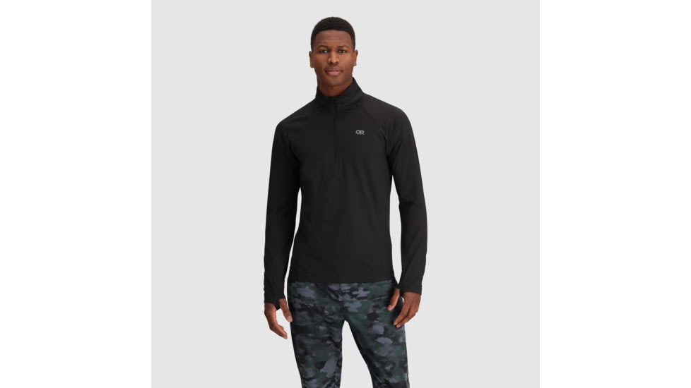 Outdoor Research Baritone Quarter Zip - Mens, Black, 2XL, 3004980001010