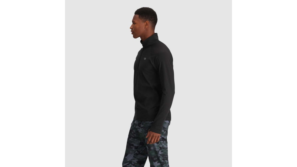 Outdoor Research Baritone Quarter Zip - Mens, Black, 2XL, 3004980001010