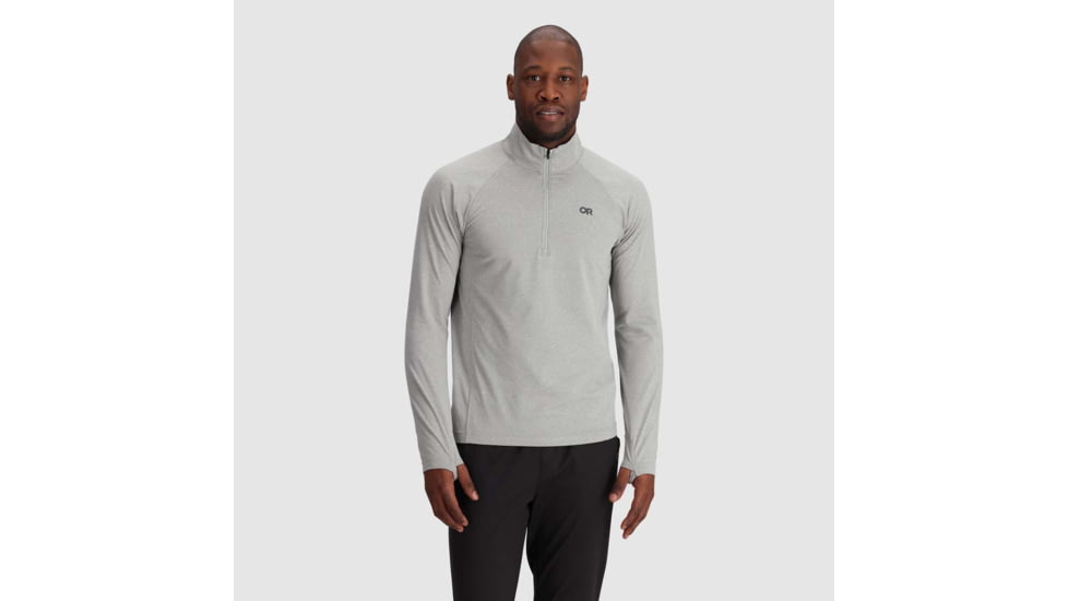 Outdoor Research Baritone Quarter Zip - Mens, Light Pewter Heather, Extra Large, 3004981811009
