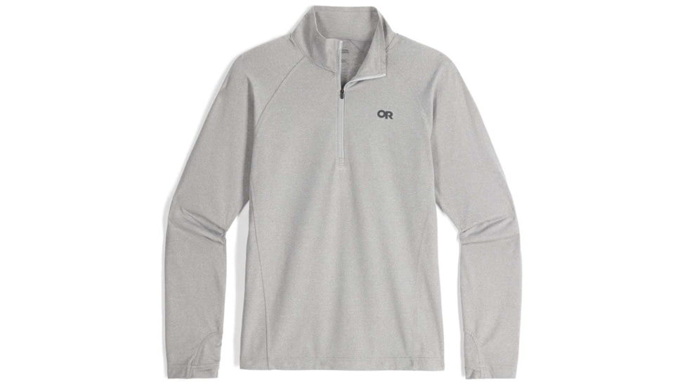 Outdoor Research Baritone Quarter Zip - Mens, Light Pewter Heather, Extra Large, 3004981811009