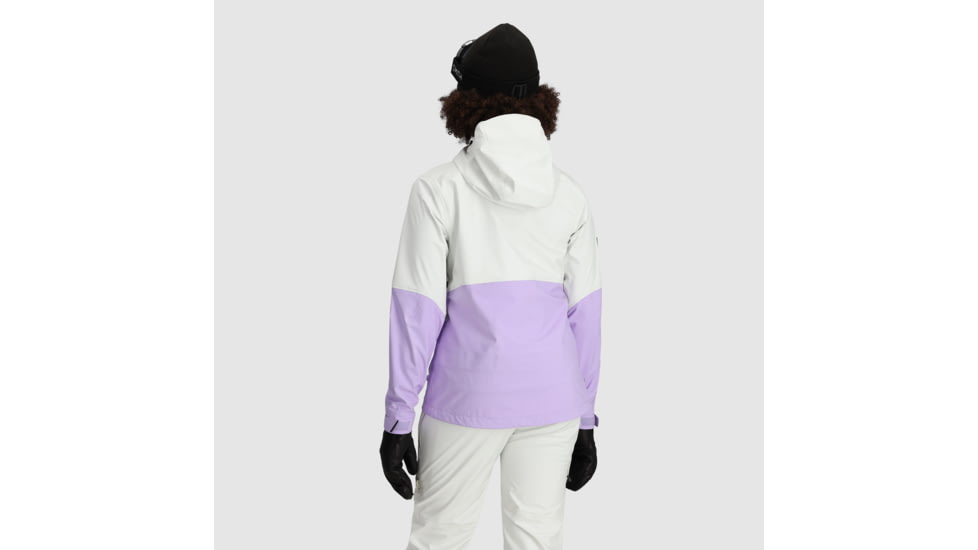 Outdoor Research Carbide Jacket - Womens, Snow/Lavender, Large, 2775812558008