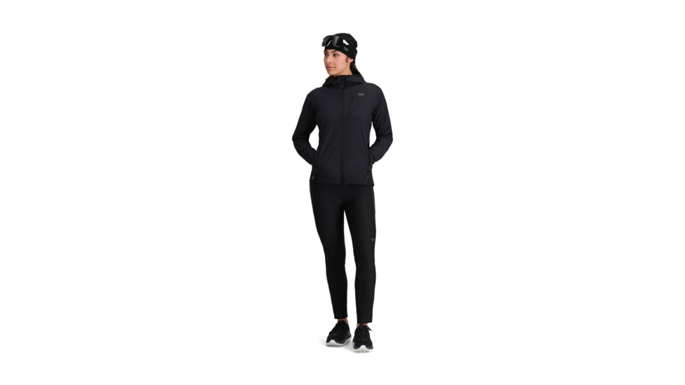 Outdoor Research Deviator Hoodie - Womens, Solid Black, Medium, 3004741677-M