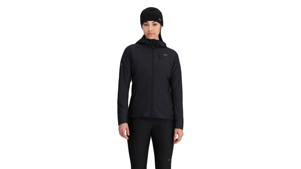 Outdoor Research Deviator Hoodie - Womens, Solid Black, Medium, 3004741677-M