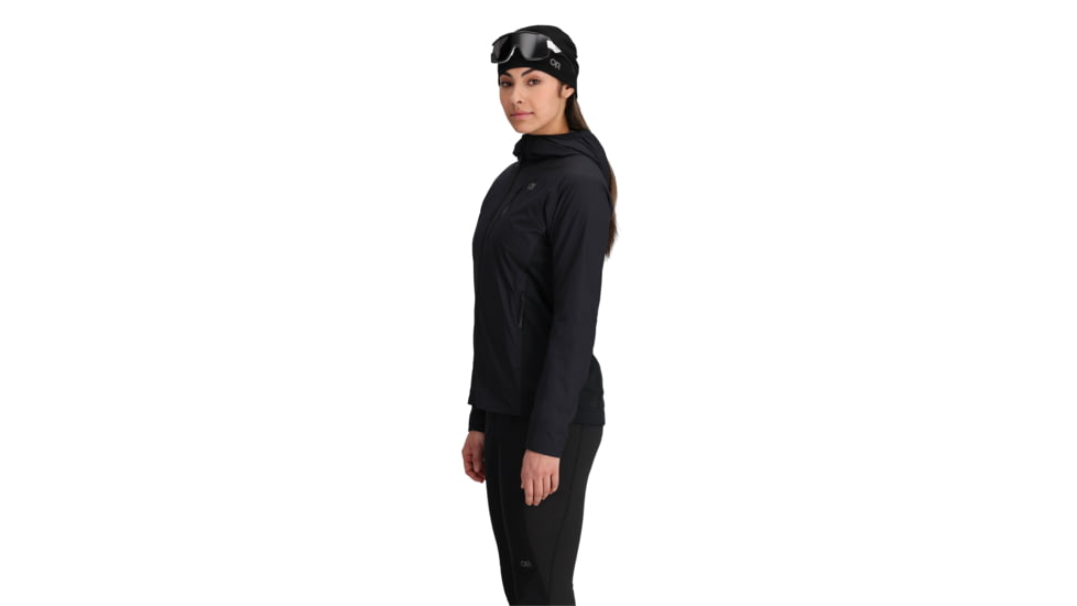 Outdoor Research Deviator Hoodie - Womens, Solid Black, Medium, 3004741677-M