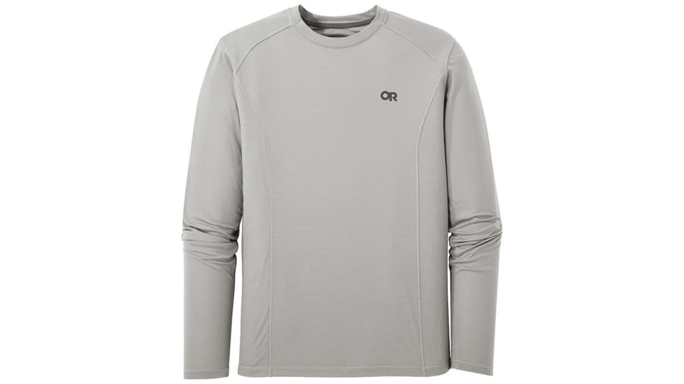 Outdoor Research Echo Long Sleeve Tee - Mens, Pebble, Small, 2714481569006