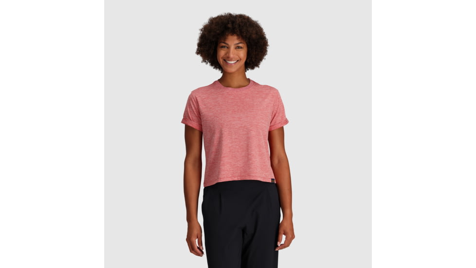Outdoor Research Essential Boxy Tee - Womens, Rhubarb Heather, XL, 3002622408009